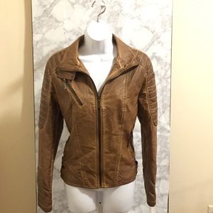 Brave Soul camel moto jacket